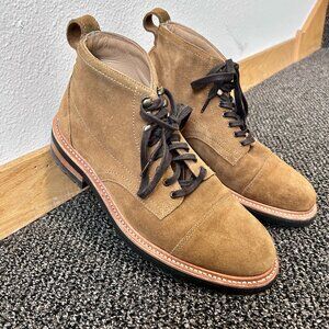 Rhodes (Huckberry) Portland Boot | Waxed Tan Suede (Water Resistant) - Men's 9.5
